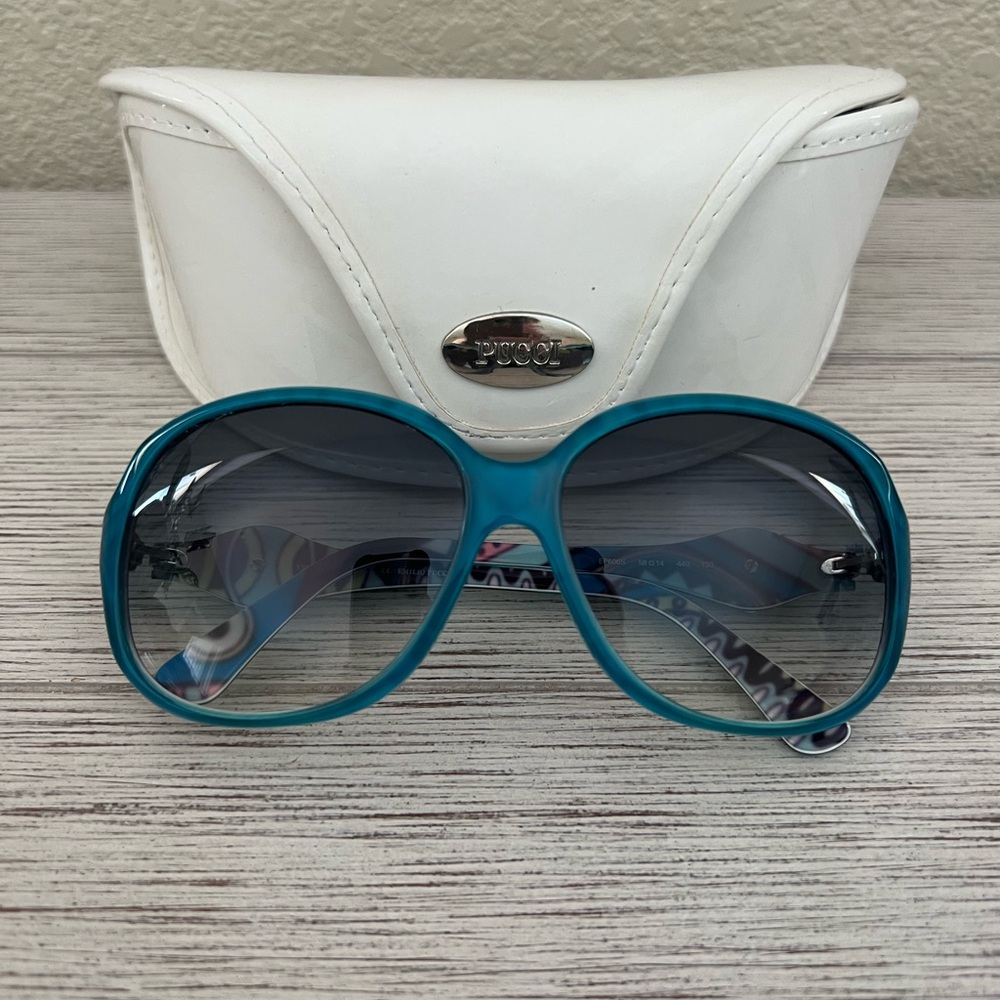 Emilio Pucci Blue Zonnebril Sunglasses